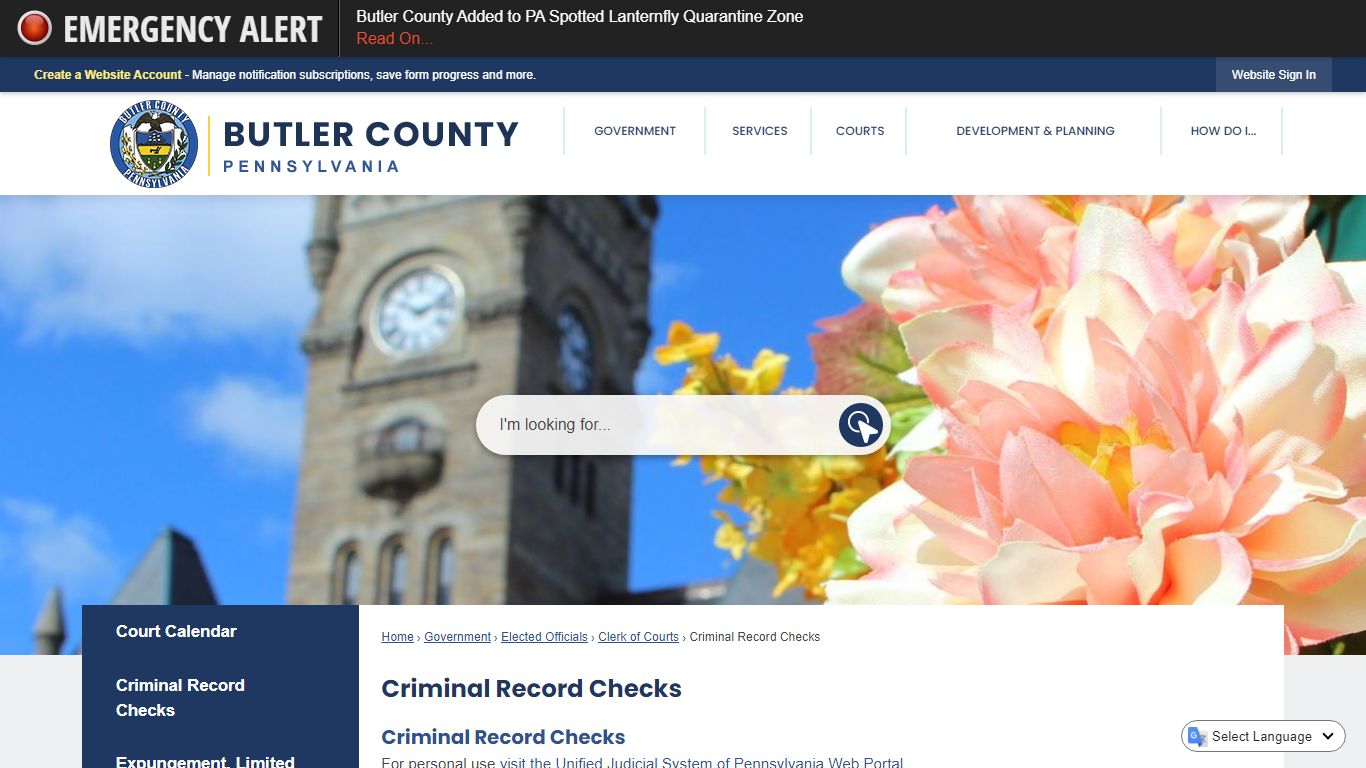 Criminal Record Checks | Butler County, PA - Butler County, Pennsylvania